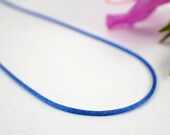 Blue satin necklace cord handcrafted single pick your length royal cobalt