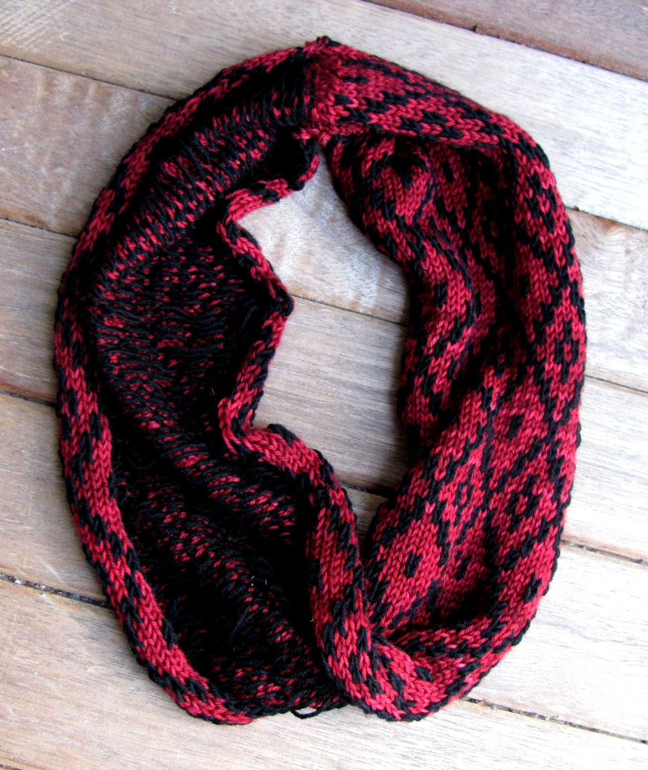 Victorian Tart Brocade Yin and Yang Merino Neck Cowl