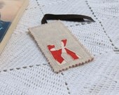 Mongrammed Bookmark - Initial K - Monogram K