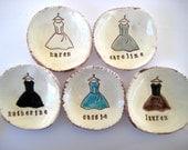 Bridesmaid Gift Dishes Short Dress Set of Five (5) Dish Set NO. 5