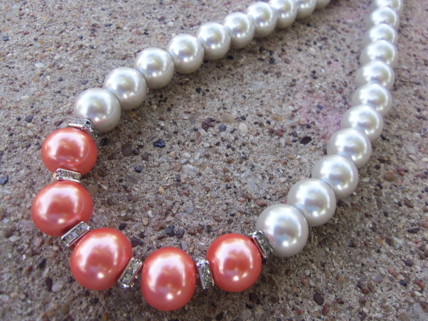 Coral Sparkle Necklace