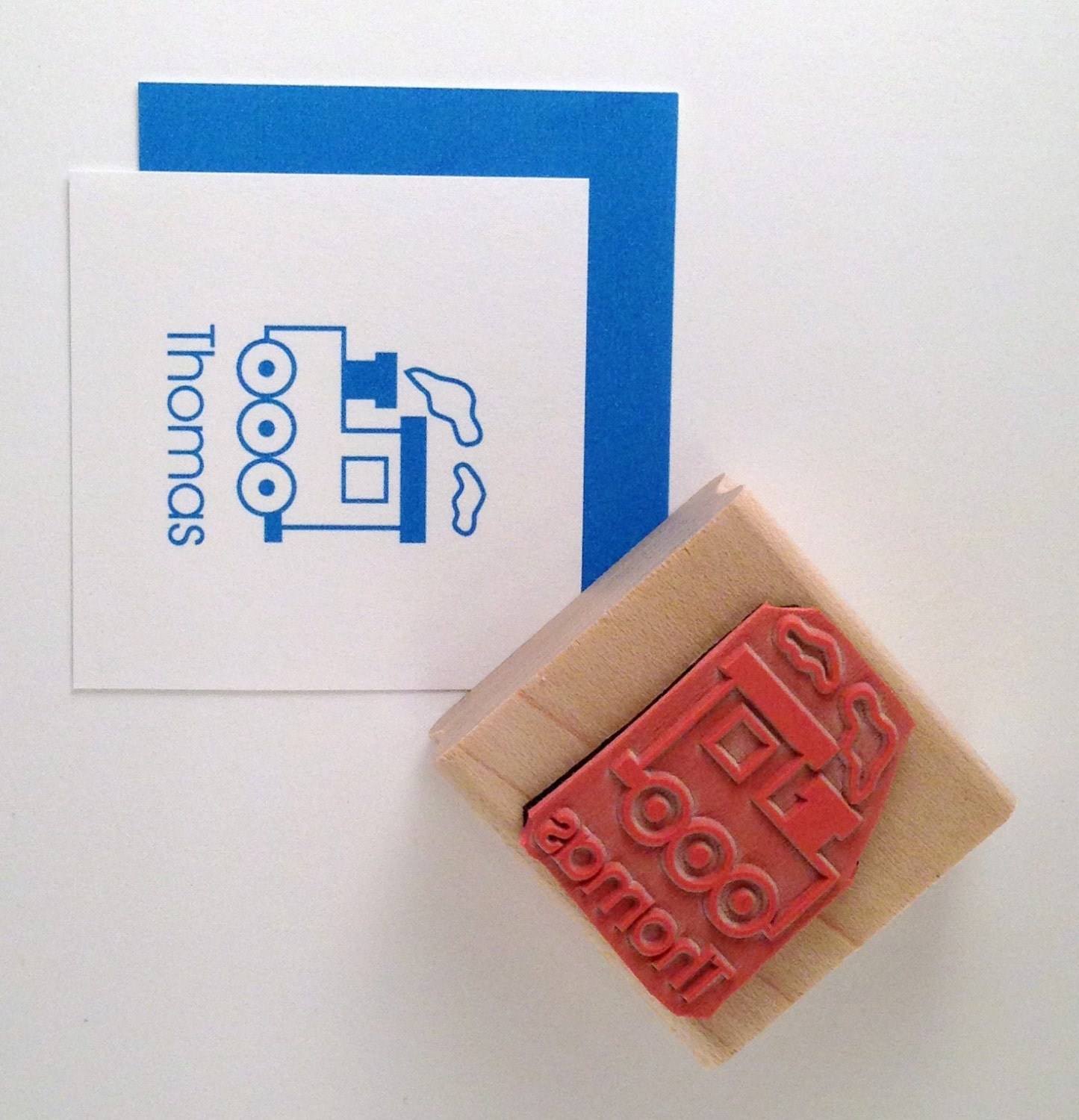 Train Personalized Rubber Stamp