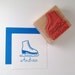 Personalized Ice Skate Rubber Stamp