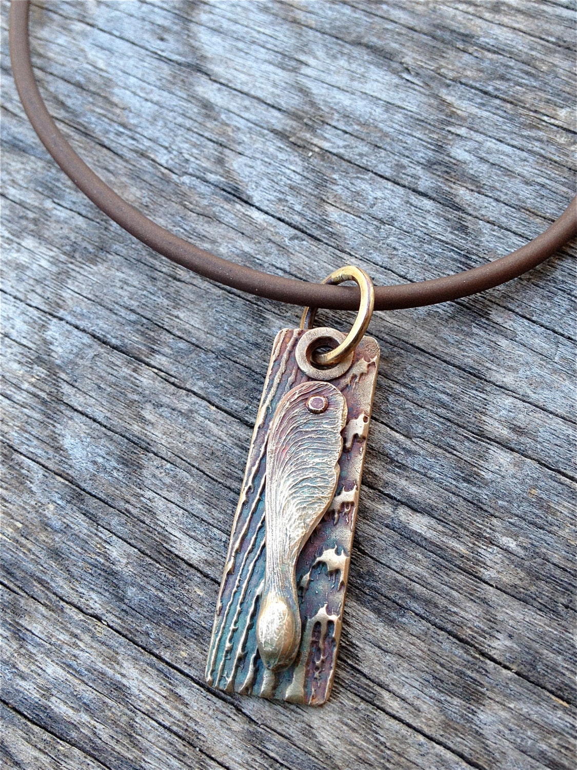 Bronze Samara Pendant