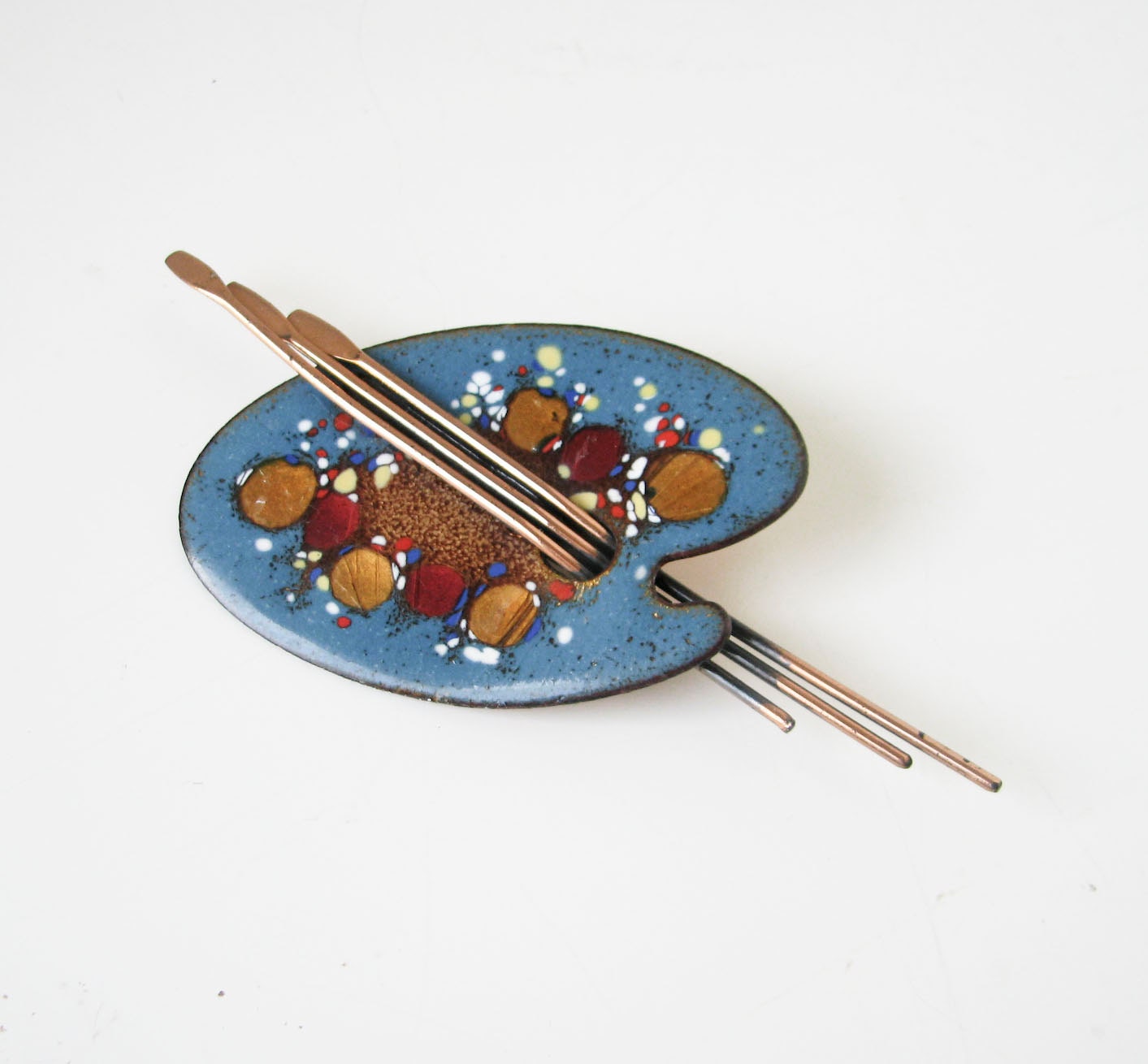 Vintage Painter Palette Brooch - Kitsch Fun for your Lapel