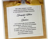 Enchanted  -  Wedding Invitation,  Gold Invitations  -  Formal Wedding -  Black Tie Invitation -  Boxed wedding invites -   Set of 100