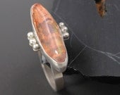 Tall Mexican Opal Ring