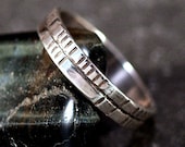 Serenity / Suaimhneas Gaelic Ogham Ring - sterling silver - Size 11