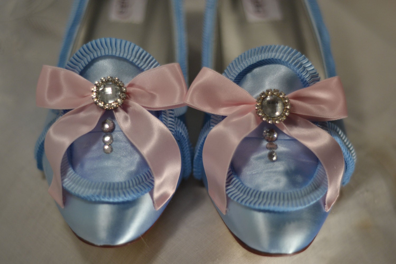 SALE - Size 7.5 Marie Antoinette Extra Ruffle Blue Pumps