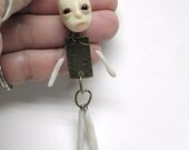 ooak Goth ( 2 ) FAIRY jewelry steam PUNK Bo ho hippy Doll Head Metal Pendant by DinkyDarlings