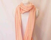 SALE pink stripe cotton scarf