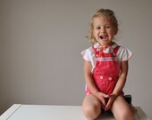 ON RESERVE......1940s Sailor Overall Shorts, size 12-24 months