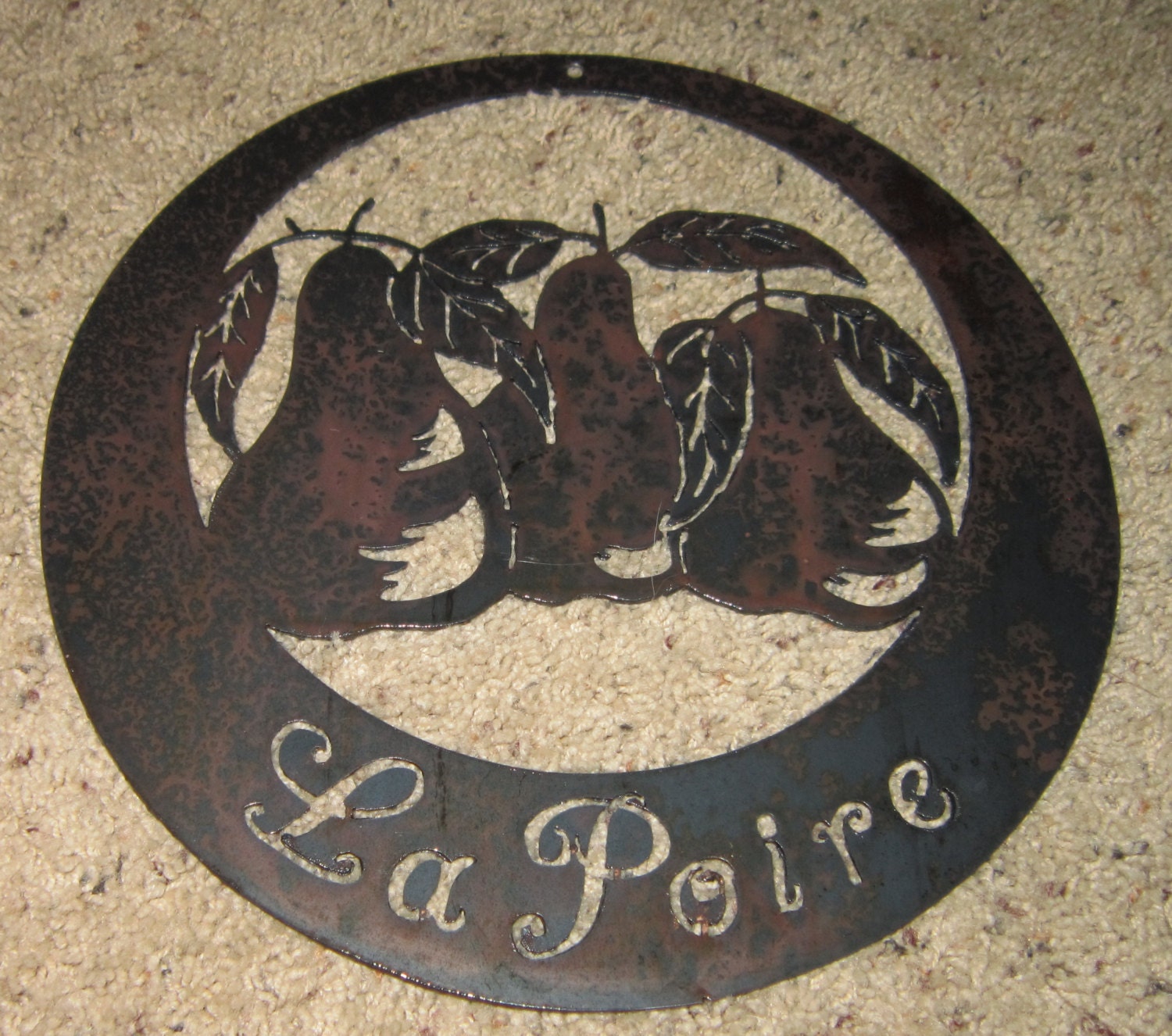LaPoire-Metal Art-Kitchen Art-Home Decor-Pear Art-Country French