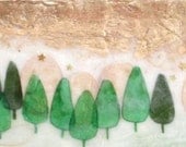 Emerald Forest, original encaustic painting