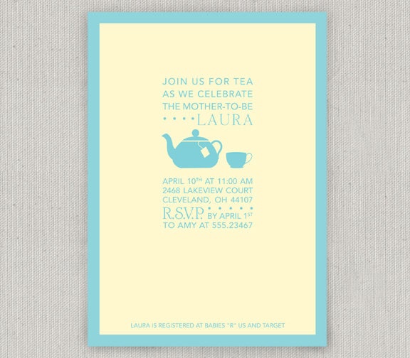 Tea Party Shower Invitation