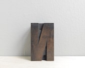 vintage wood type / 2" letterpress / N
