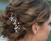 Hair Pin, Bridal Hair Pin, Hair Piece, Wedding Hair Pin, Rhinestone Hair Pin, Wedding Hair Piece:  Paula Hairpins