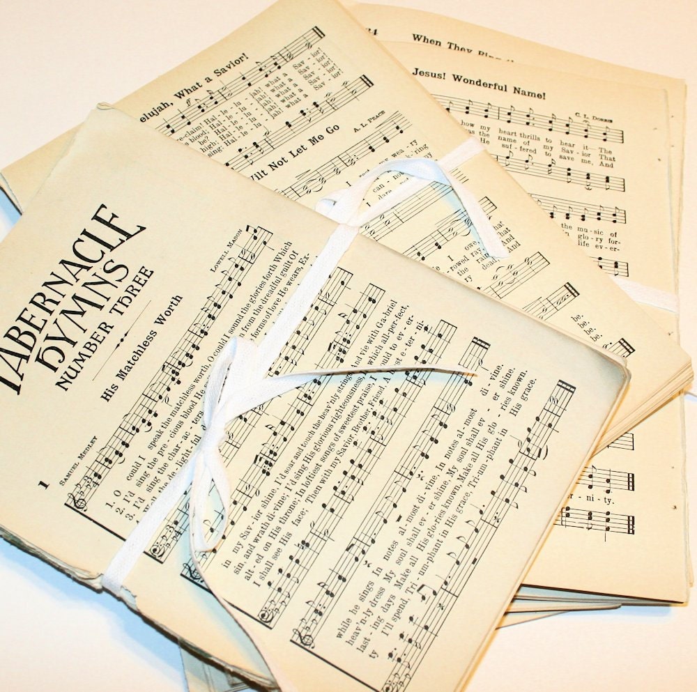 50 pages Vintage Tabernacle Hymns