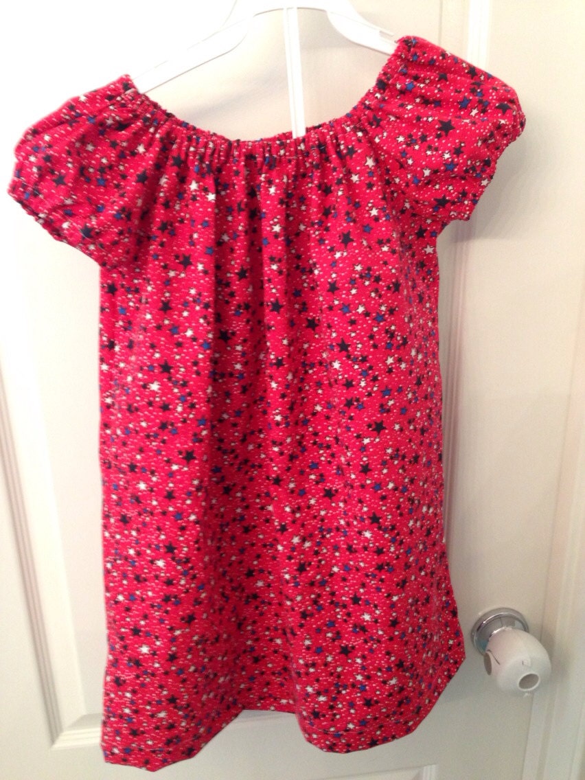 Girls Peasant Dress size 5 Ready to ship Hand Made
