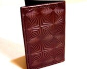 Leather Card Case Wallet with Prism Pattern - Use for Business Cards, ID Holder, Credit Cards etc.