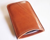 Nexus 4 Leather Case - Glossy Tan Distressed Leather