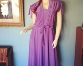 Great 70s or 80s polyester purple dress Medium