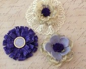 Shabby Chic Rosettes, Embellishments, Applique, Headbands, Mixed Media, Holidays, Home Decor, Accessories, Package Toppers, Etc, Mixed Set
