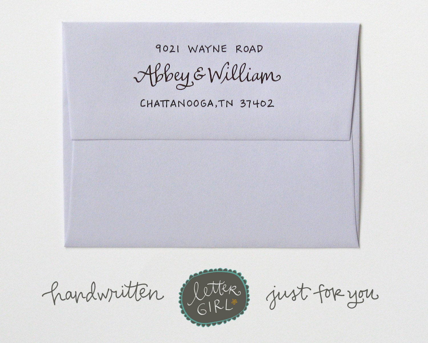 NEW Abbey Handwritten Address Stamp: your choice of self-inking or red rubber