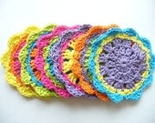 Set of 6 Bright  Spring Coasters