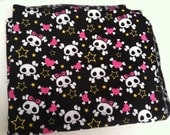 Girlie skulls receiving blanket 