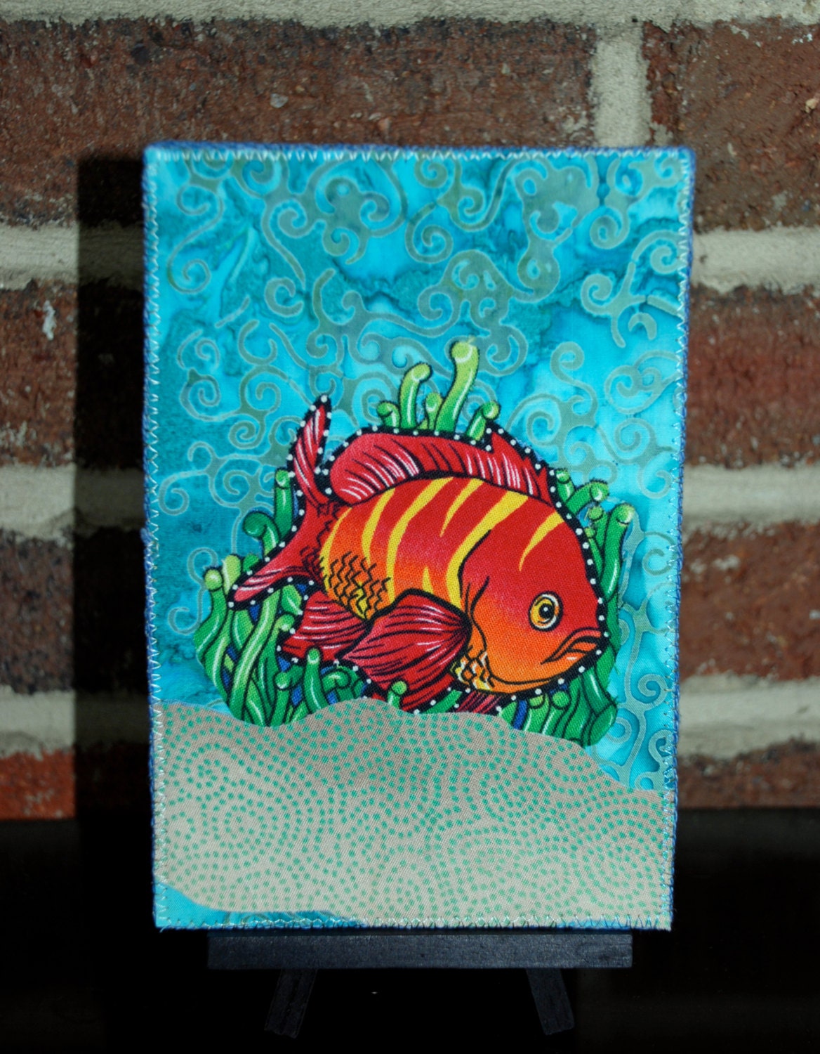 Fish Fabric Post Card