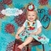 M2M Mint Red Yellow outift by Amy's Buttons & Bows Chunky Necklace for Little Girls
