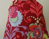 READY TO SHIP Size 12-18 months Reversible Girls Pinafore Top in Amy Butler Wine Paradise Garden and Sunspots
