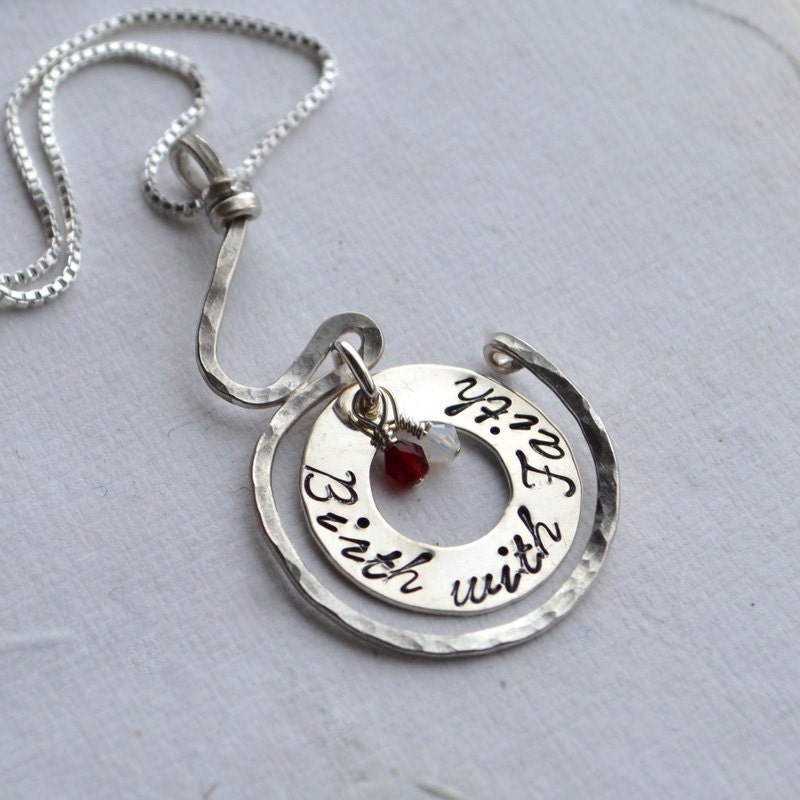 Birth With Faith Pregnancy Necklace Midwife Doula
