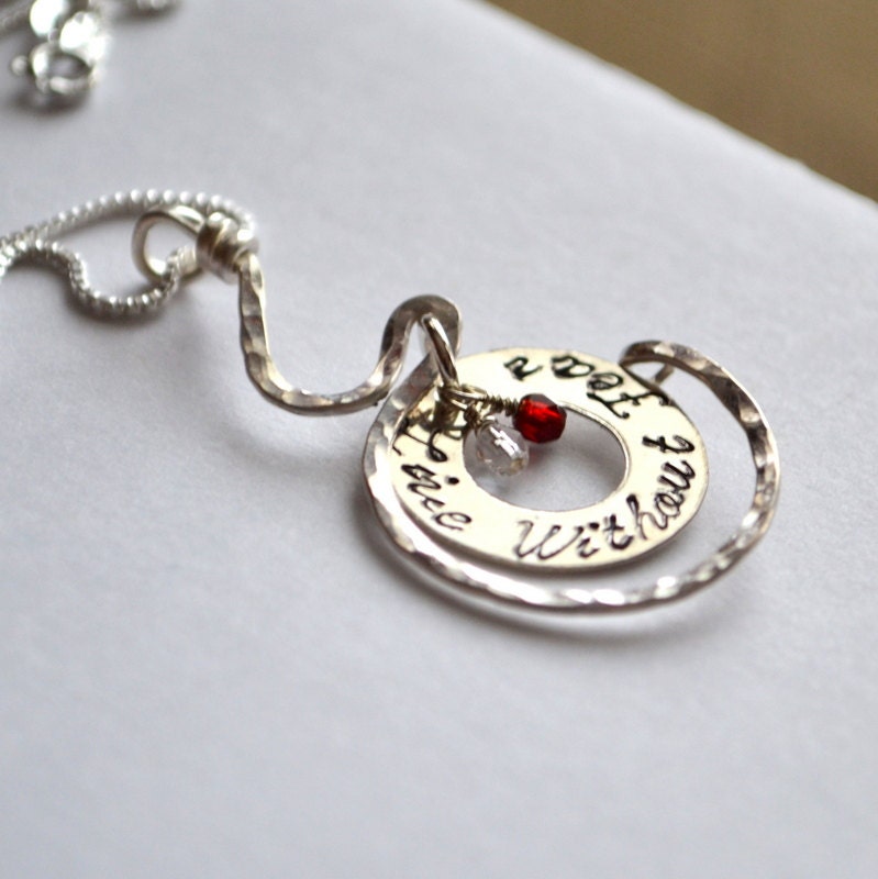 Live Without Fear Pregnancy Birthstones Necklace