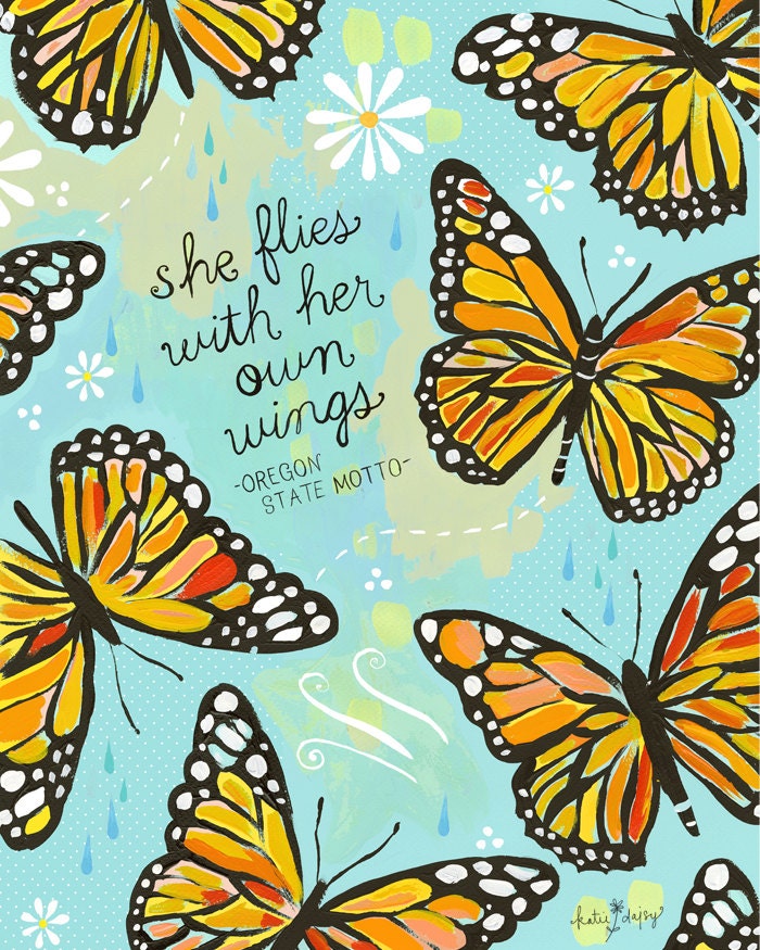 She Flies With Her Own Wings 8x10 Print - vertical