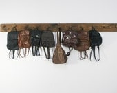 vintage lot of leather mini backpacks / festival gear / 8 pieces