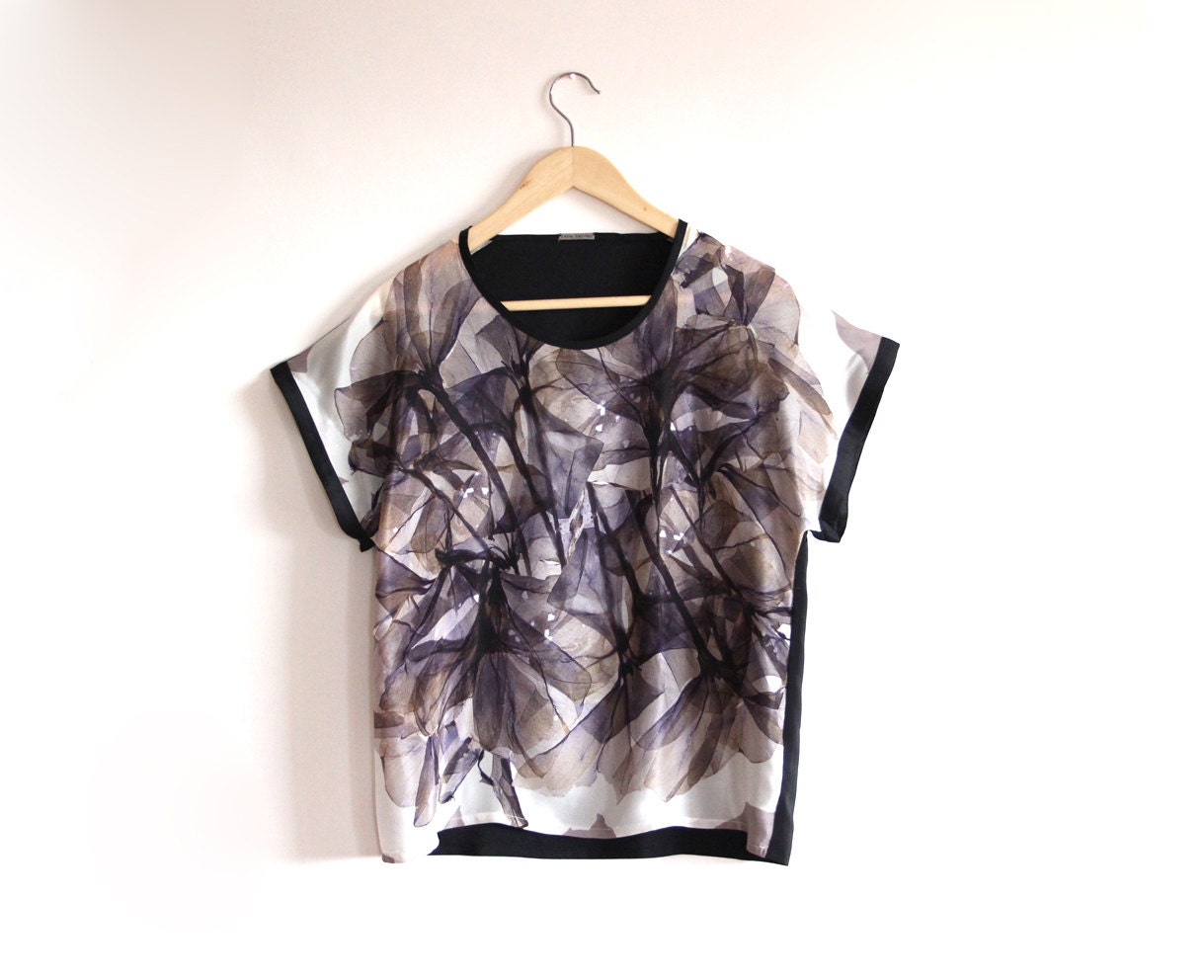 Silk Blouse with Floral Print - SALE