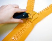 GIANT ZIPPER in GOLDENROD Orange - wide gauge number 30 teeth, 25 inches long