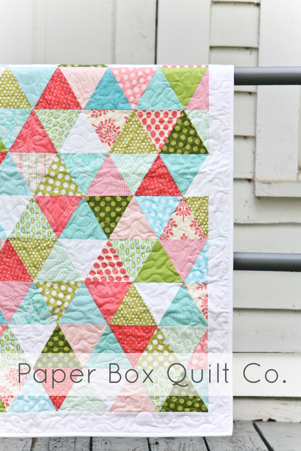 Triangle Patchwork Baby Quilt