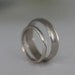 Set Recycled Palladium Wedding Bands Simple and Polished 2mm and 5mm Half Round Style