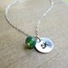 Runners necklace, runners jewelry, marathon necklace, 5K, birthstone necklace, hand stamped, sterling silver