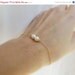 ON SALE Simple pearl Bracelet, Freshwater pearl bracelet with skinny gold chain, custom birthstone bracelet, Bridesmaid gifts, delicate bra