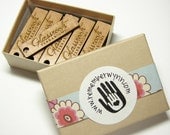 Custom Wooden Hang Tags With Your Shop Name or Logo (2x.5in)