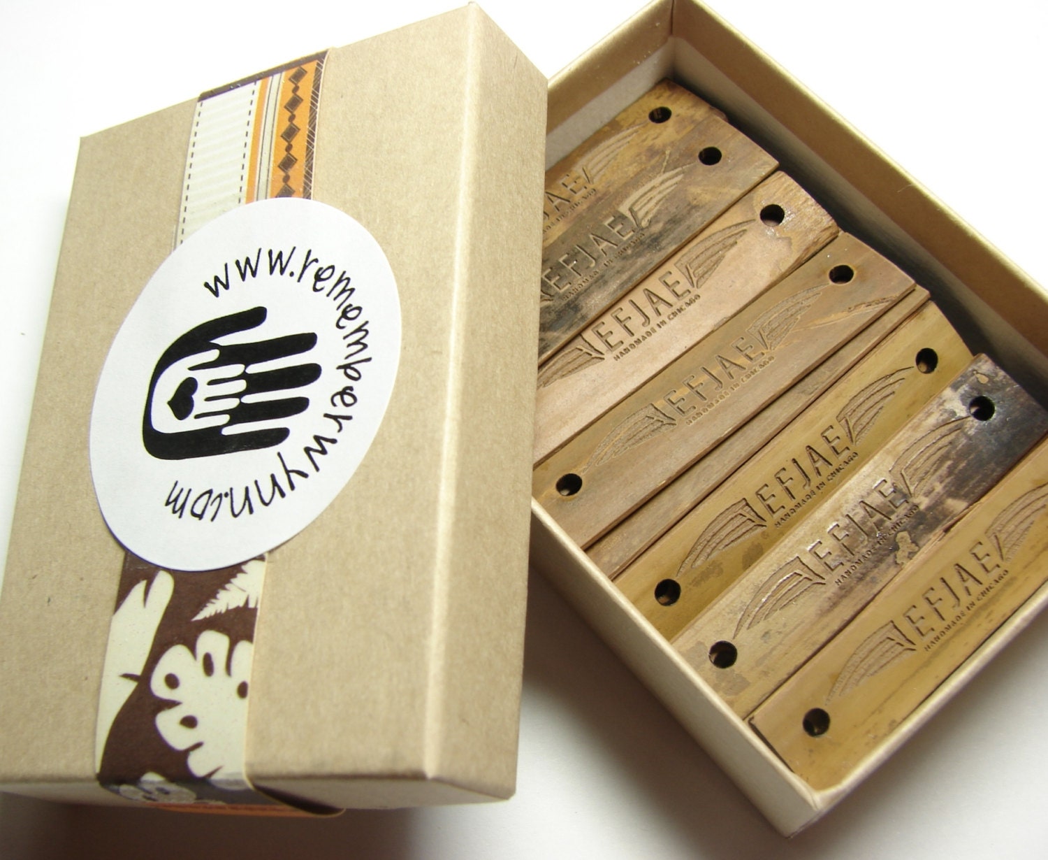 Pecan colored bamboo hangtags or labels