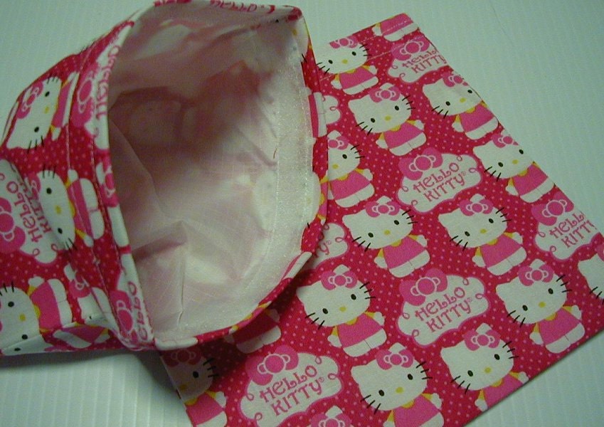 2pc Set Hello Kitty  Reusable Sandwich and Snack Bag