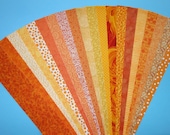 Orange Jelly Roll Quilt Strip Pack Cotton Quilting Fabric Die Cut No Dups