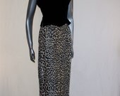 MEOWW Gorgeous Vintage 50's Long High Waist Pencil Skirt Sexy Faux Fur Leopard Nelly De Grab New York
