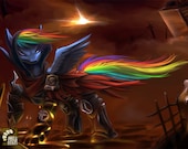 Darksiders Rainbowdash MLP Fanart 8.5x11 Fine Art Print