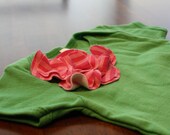 New Flower Corsage Pink and Green Onesie - READY TO SHIP